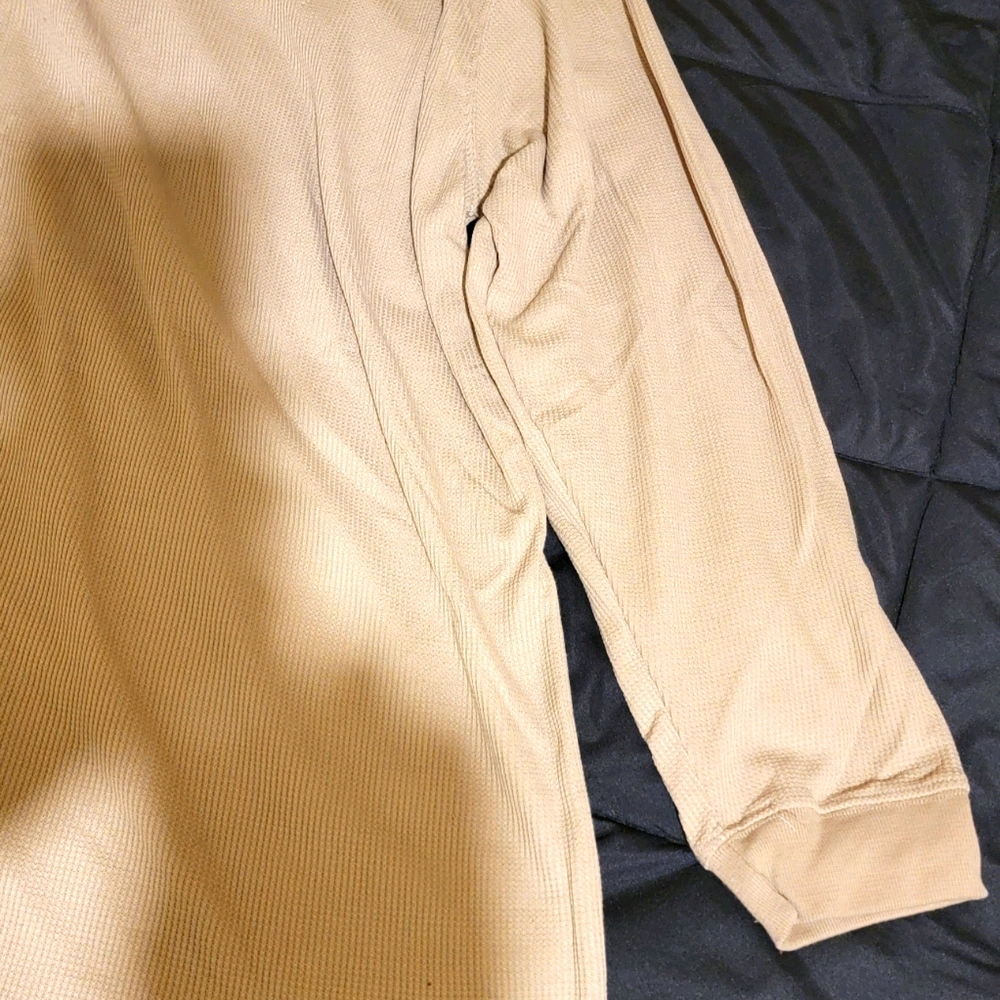 Tan Knit Long Sleeve Shirt 6X